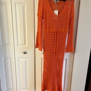 Zara Orange Knit Women's Dress